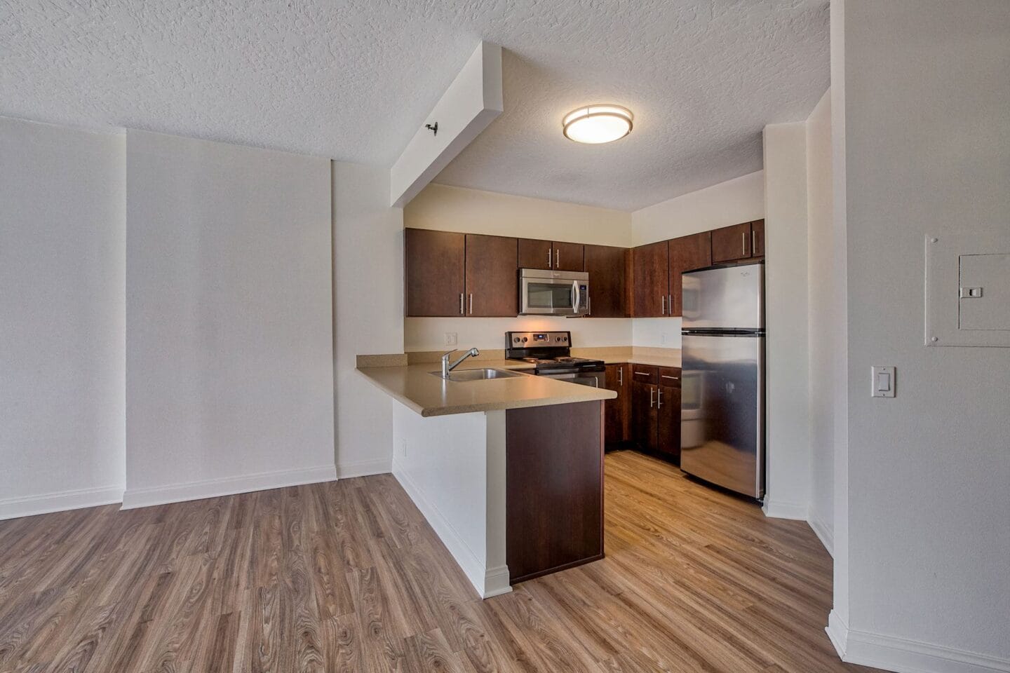 Chef inspired kitchen at Renaissance Tower, Los Angeles, California