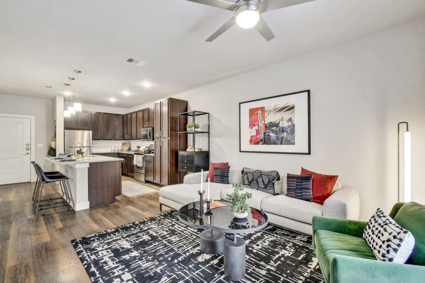 Modern Living Room at Windsor Ridge, Austin