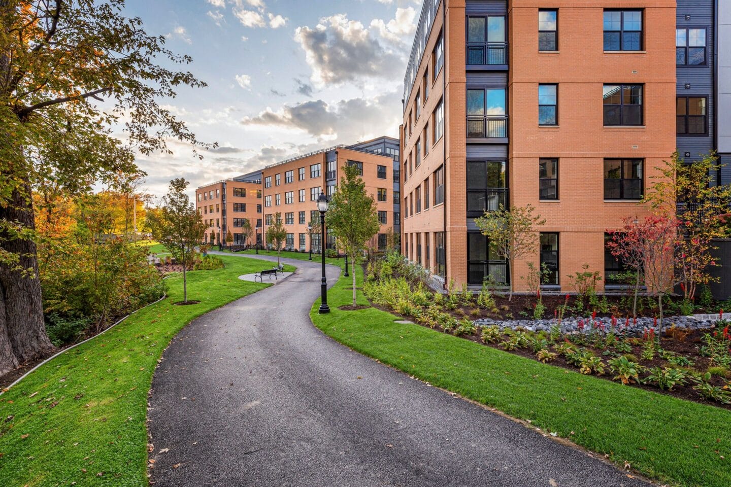 Bike Riding Tracks Across Community at Edison on the Charles by Windsor, Waltham, MA, 02453