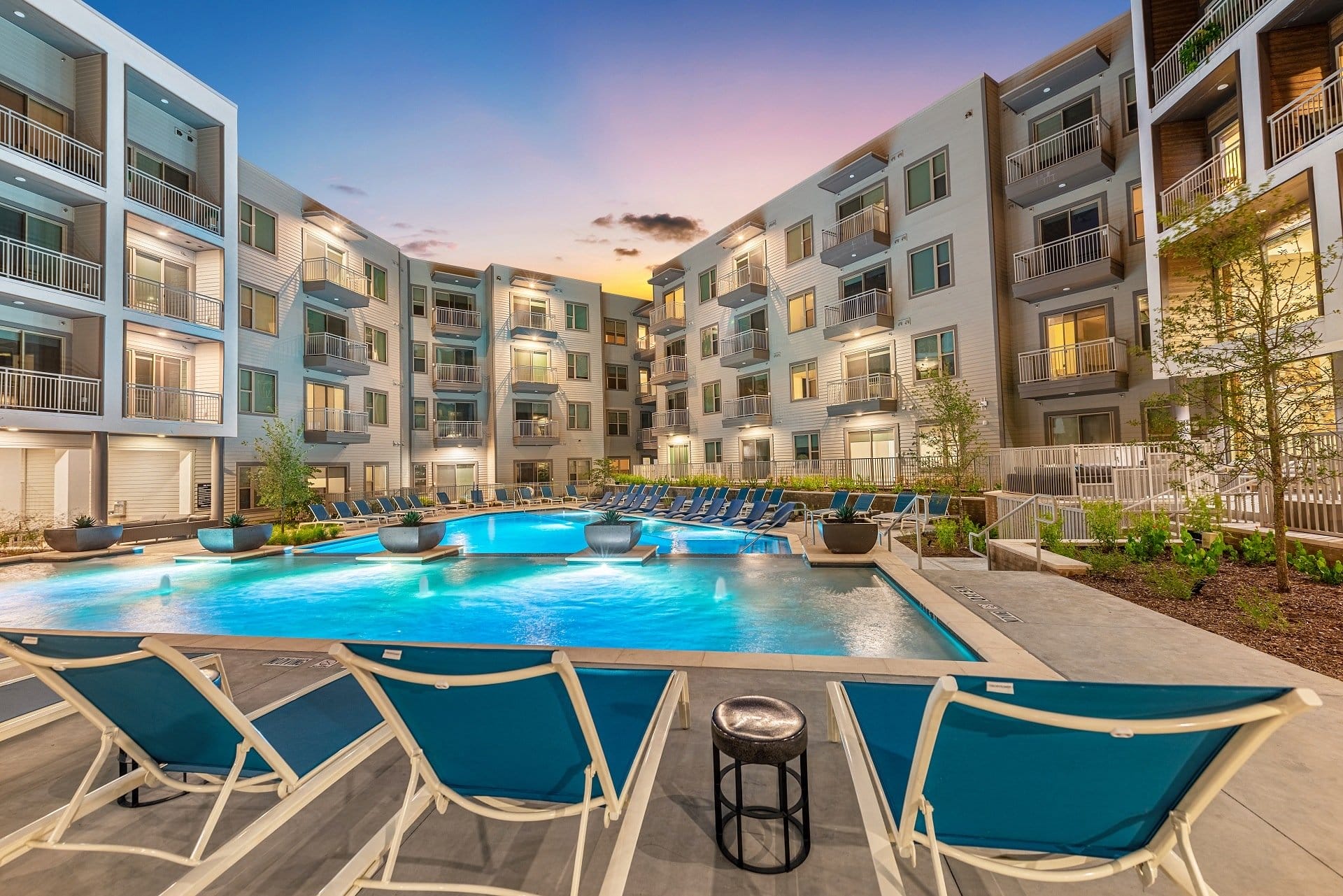 Resort style pool at Windsor Preston, 7950 Preston Road, Plano