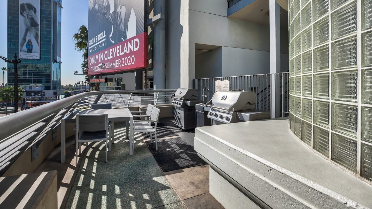 Outdoor BBQ Grills at Sunset and Vine, Los Angeles, California