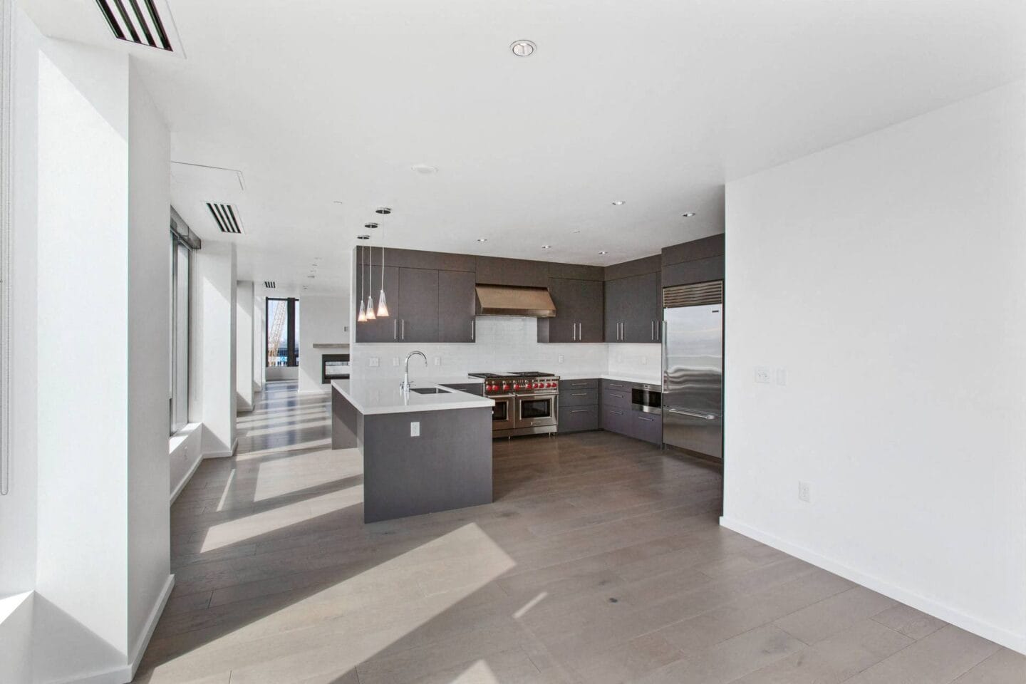 Modern kitchen at The Bravern, Bellevue, Washington