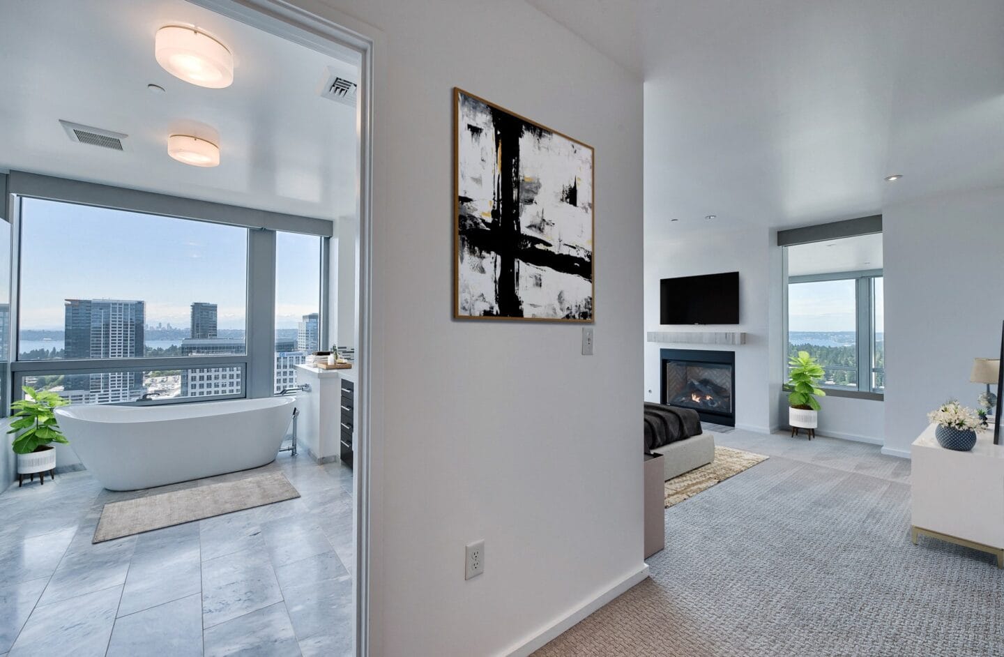 Luxury bathroom S3102 at The Bravern, Bellevue, Washington