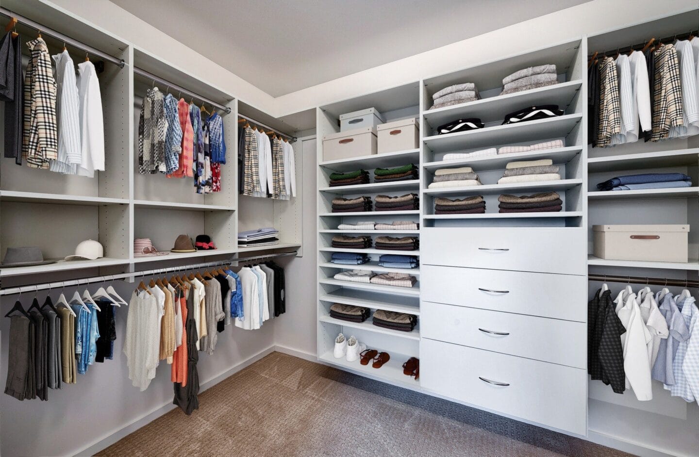 Walk-in closet S3102 at at The Bravern, Bellevue, Washington