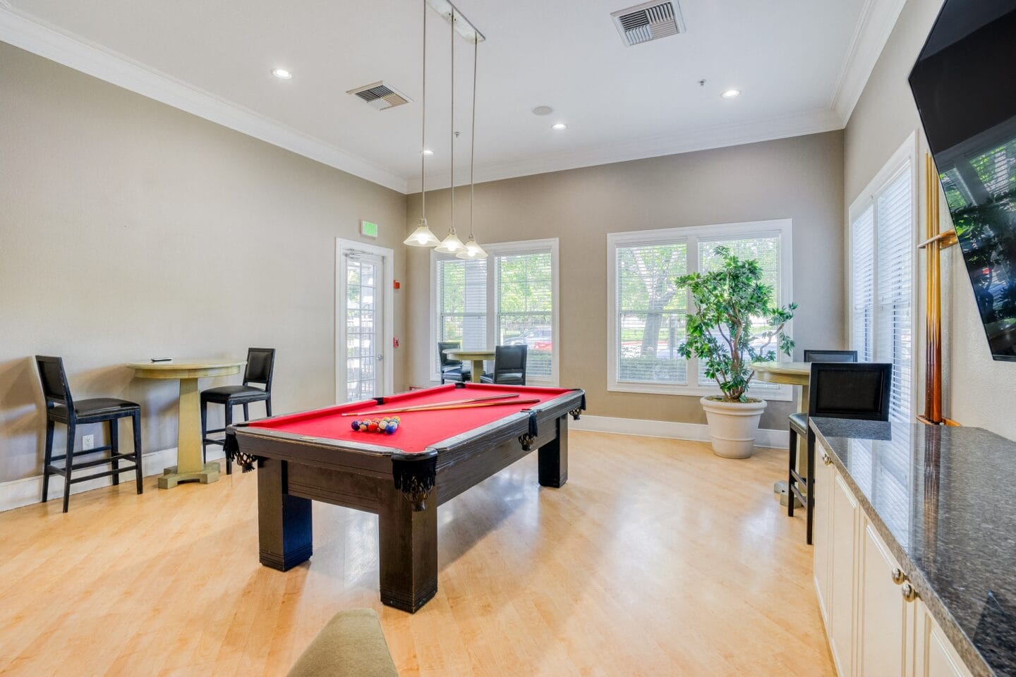 Billiards Table in Clubhouse at The Estates at Park Place, Fremont, California