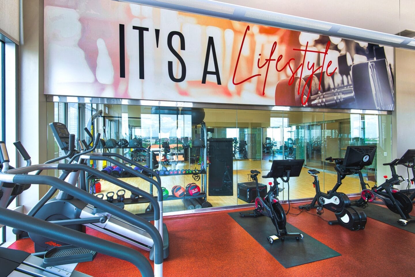 Fitness Center and Yoga Studio at The Sovereign at Regent Square, 3233 West Dallas, TX