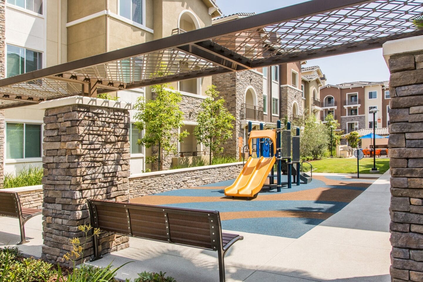 Onsite children's playground at Valentia by Windsor, La Habra, California