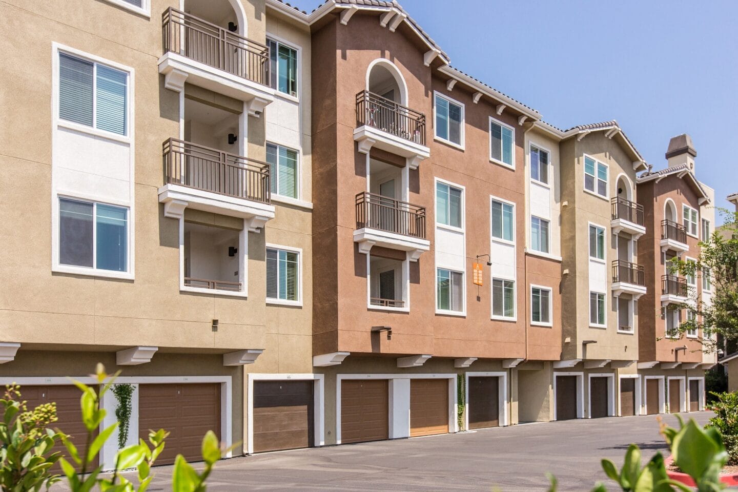 Private garages available at Valentia by Windsor, California