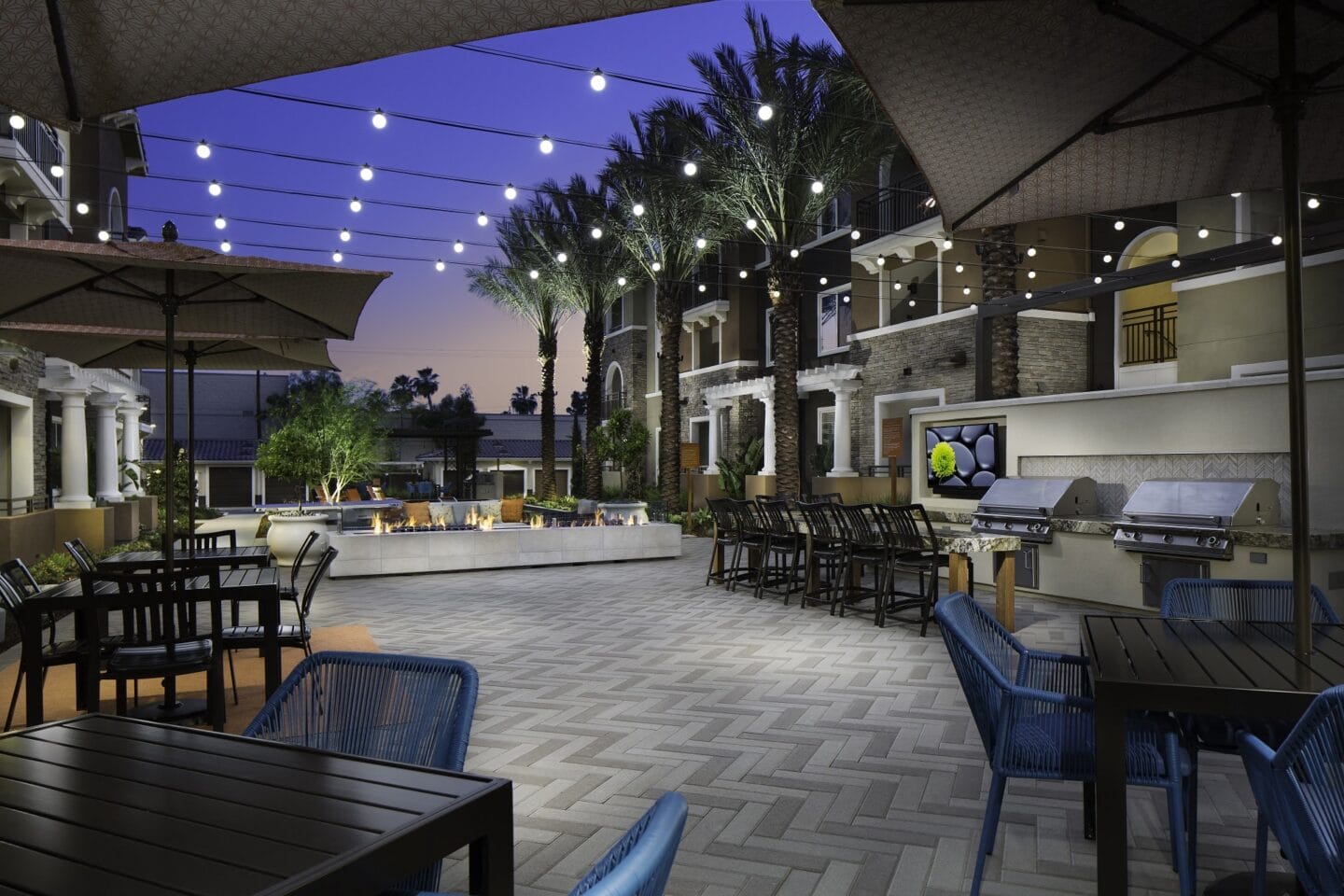 Outdoor patio at Valentia by Windsor, La Habra, 90631