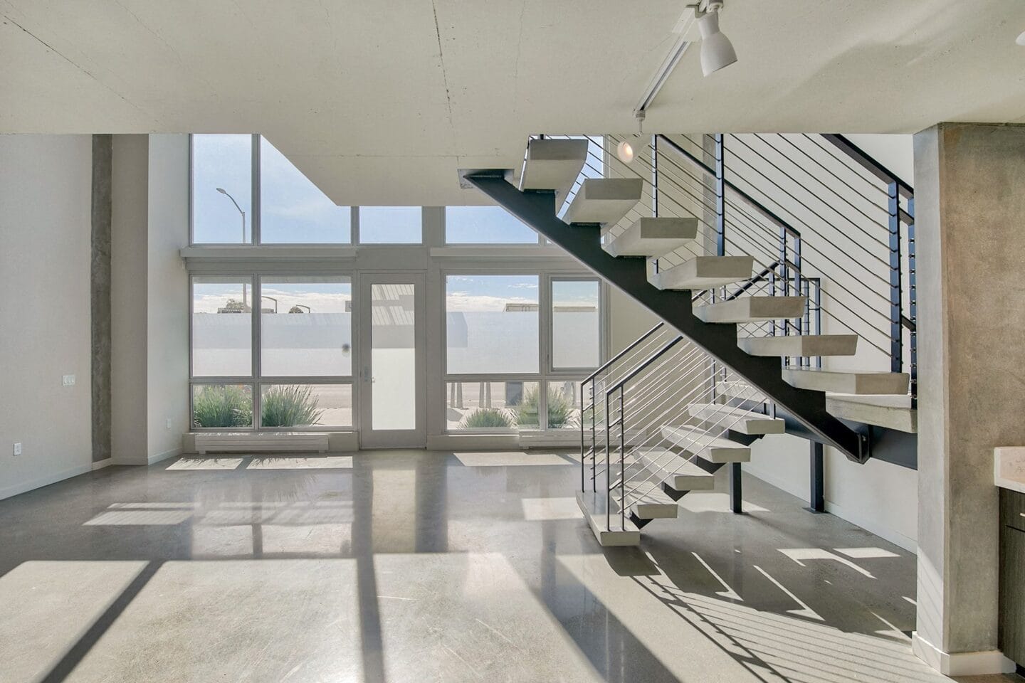 Select townhomes feature concrete floors