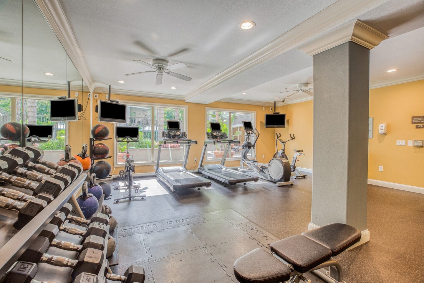 Fully Equipped Fitness Center at Windsor Lofts at Universal City