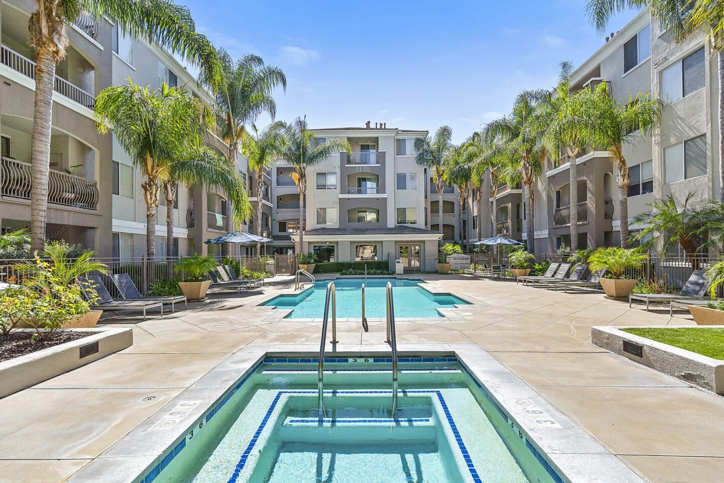 Pool at Windsor at Main Place, Orange, California