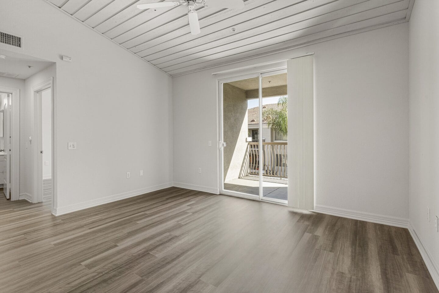 Living room at Windsor at Main Place, Orange, California