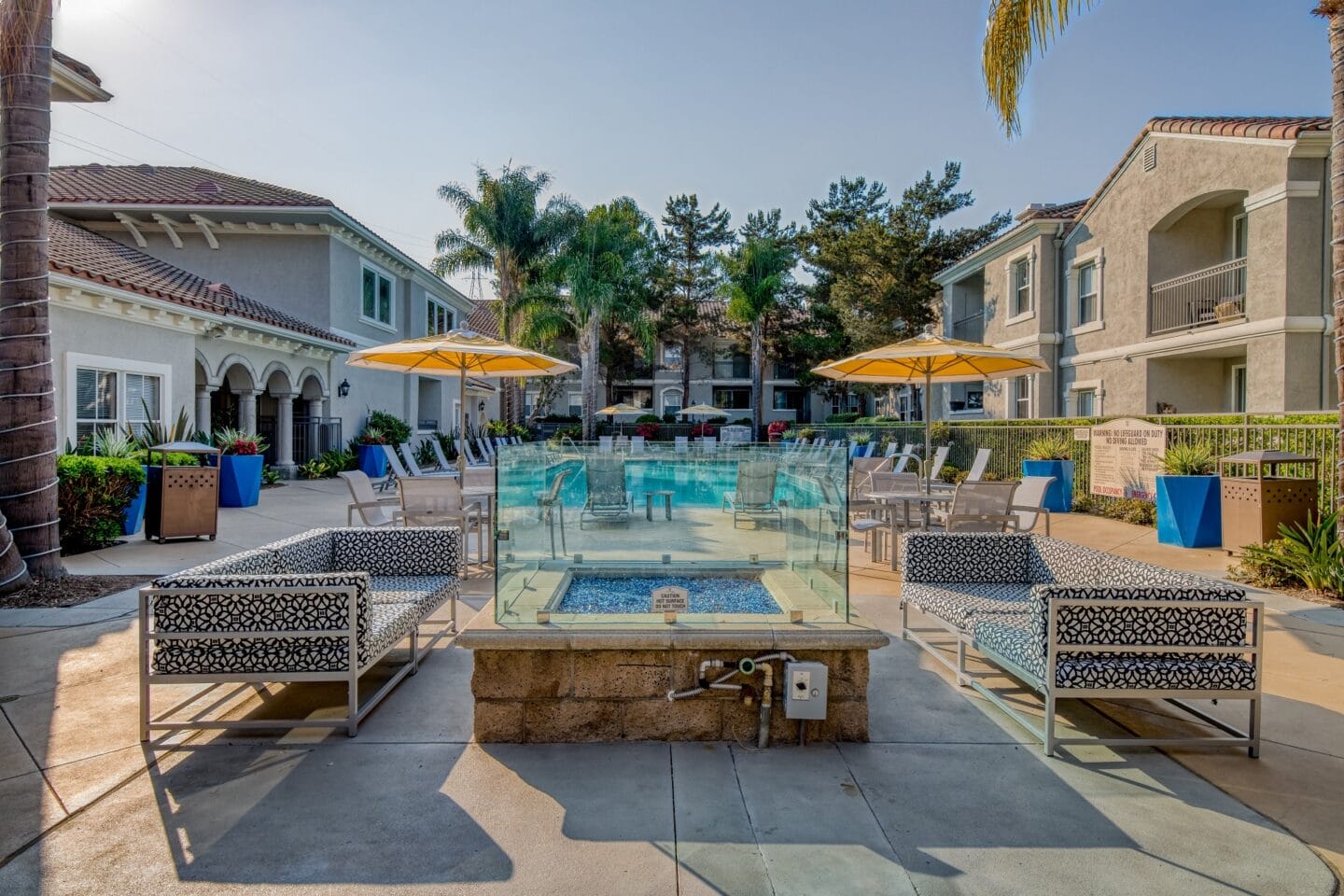 Relaxing Outdoor Lounge Area with Fire Pit at Windsor at Aviara, California, 92011