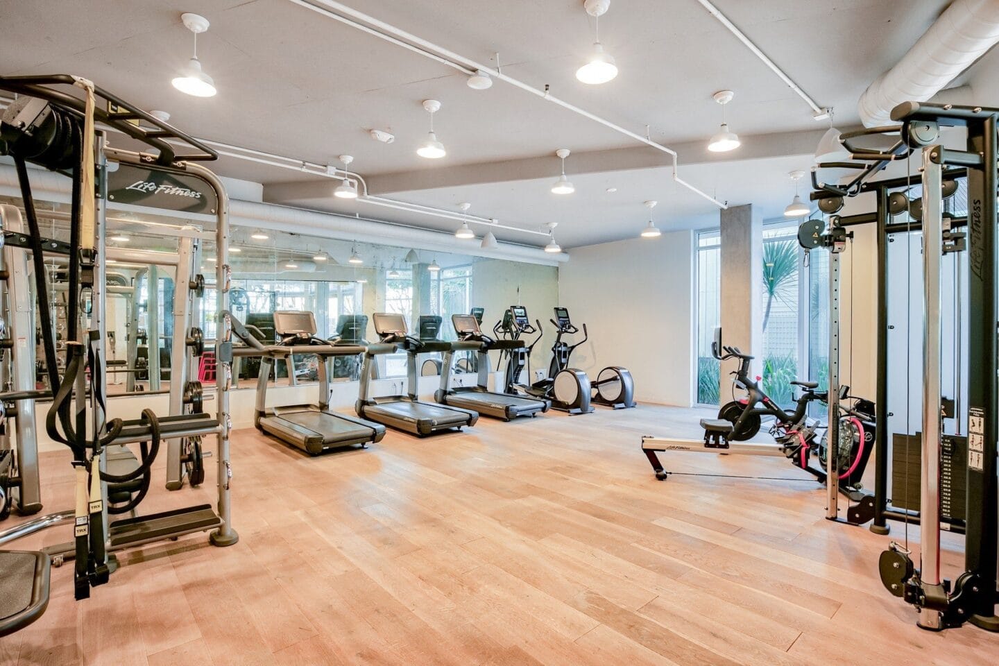 Fully equipped fitness center at Dogpatch, San Francisco