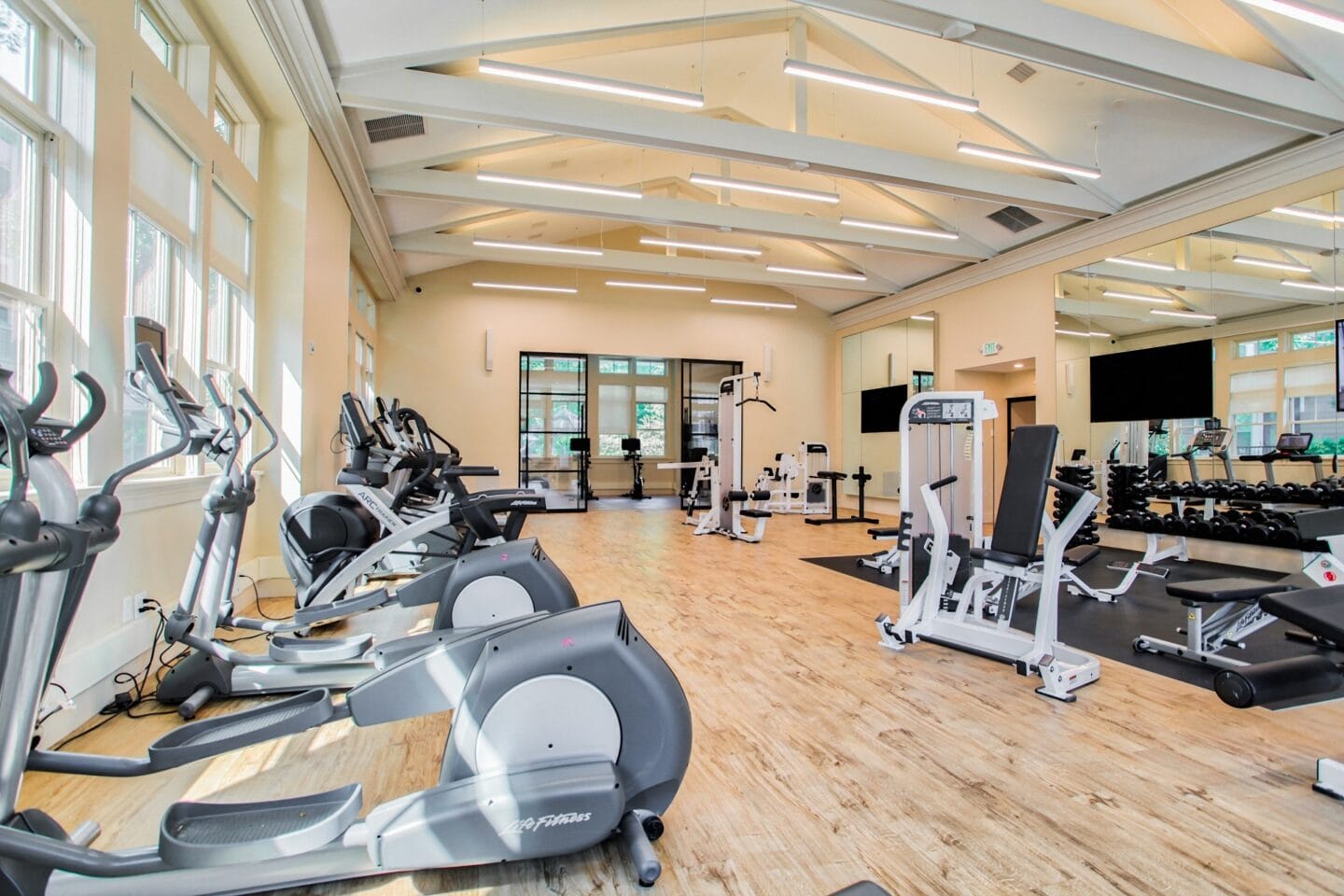 Fitness center at Windsor at Oak Grove in MA