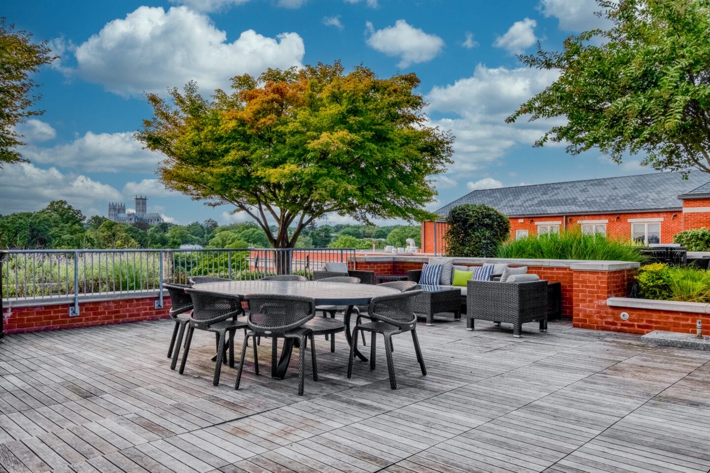 Roof deck views at The Woodley, Washington, District of Columbia