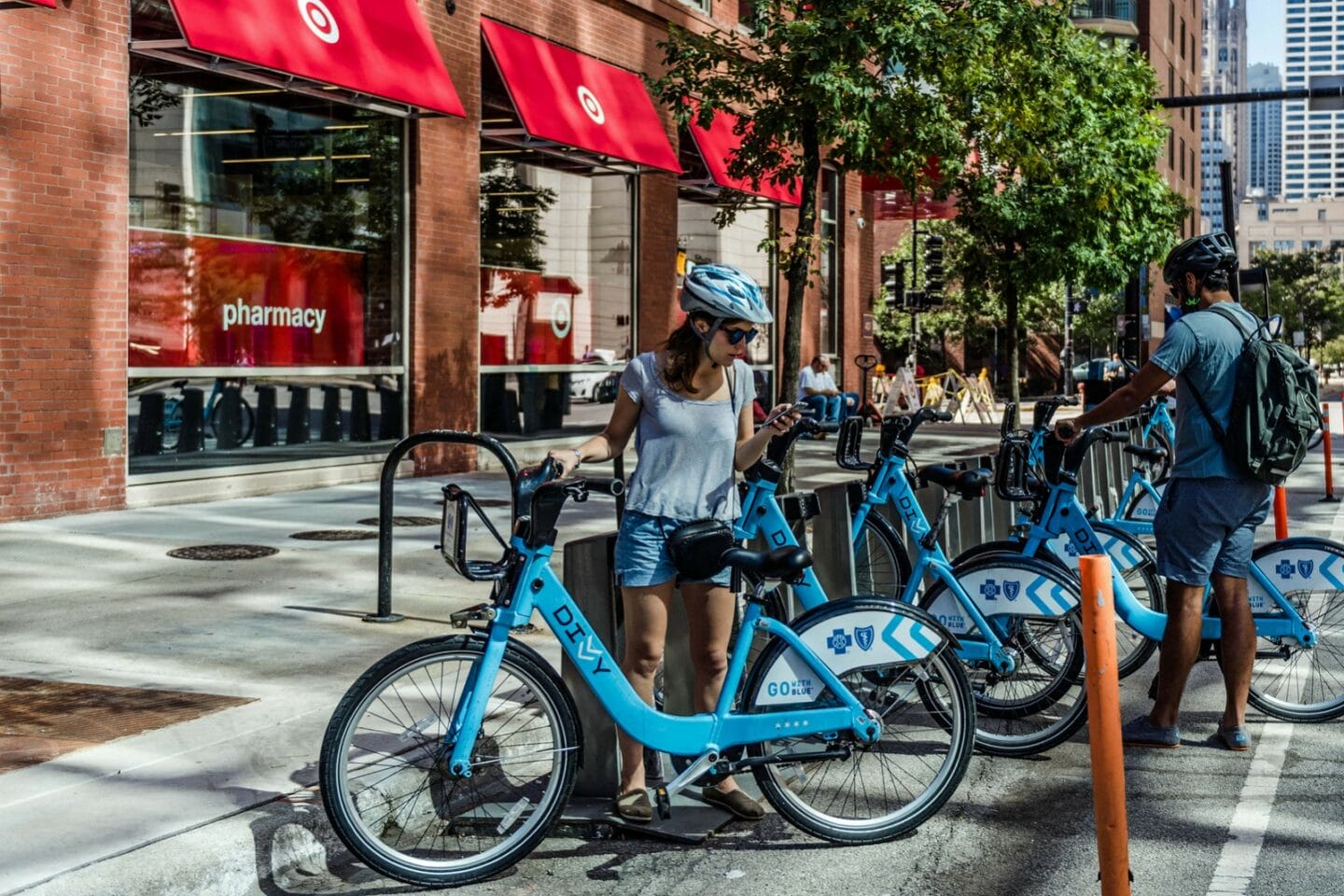 There is a DIVVY bike station just outside the community.