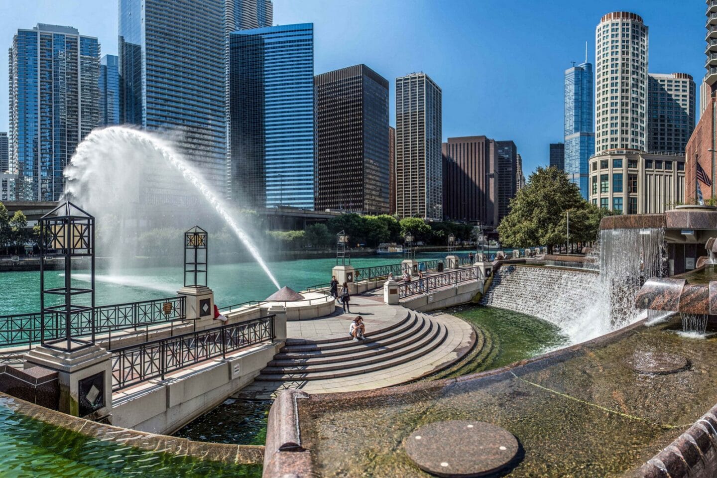 Moment is just a half-block north of the Centennial Fountain riverwalk.