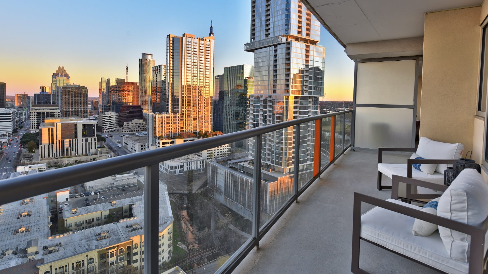 Start your mornings with a view of downtown Austin.