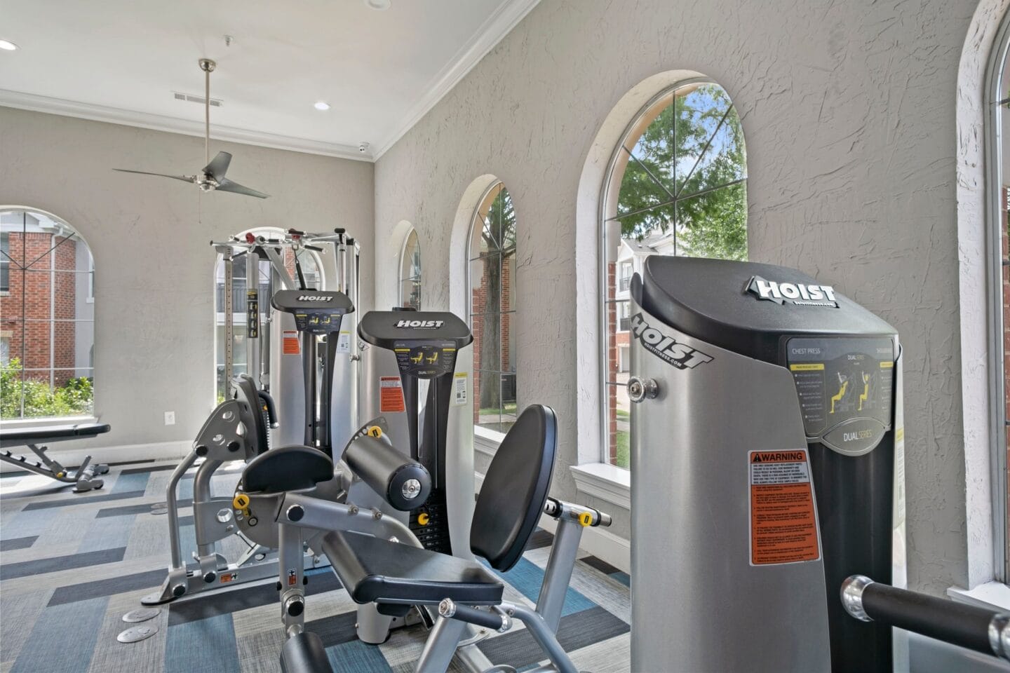 Gym with machines and weights at Windsor at Legacy, Plano, TX, 75024