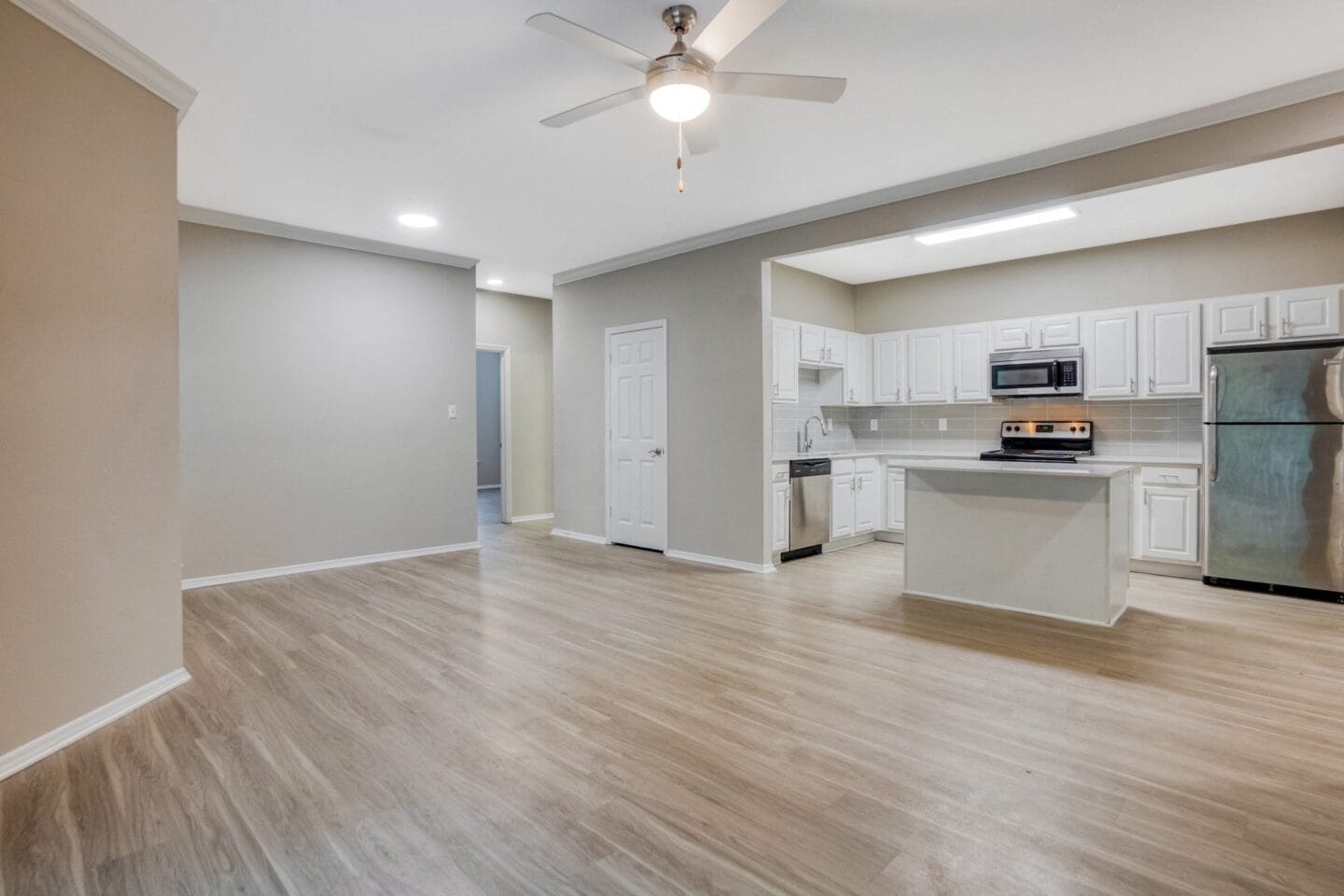 Open concept floorplans, refreshed paint, luxury vinyl plank flooring