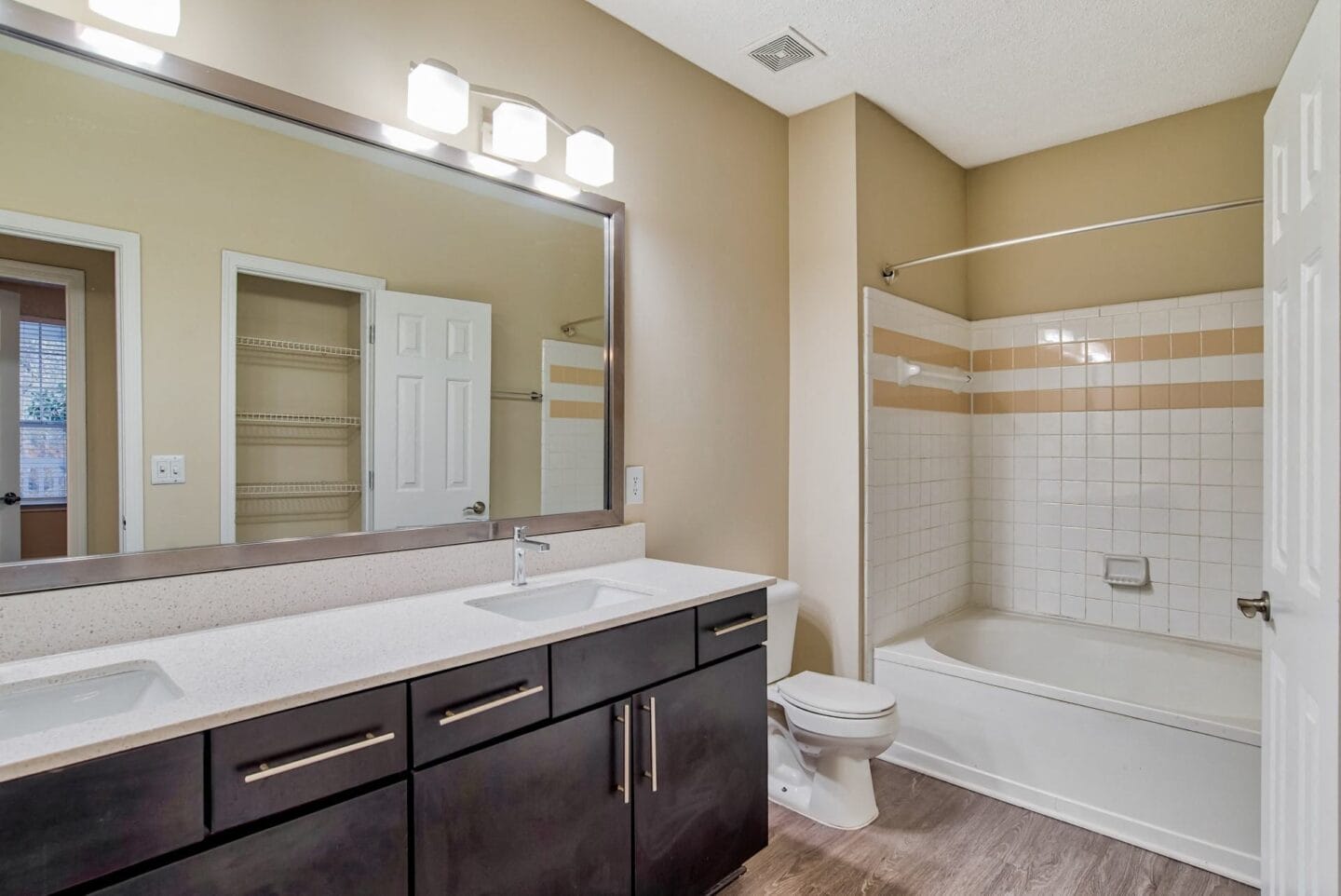 the choices apartments bathroom with tub and shower