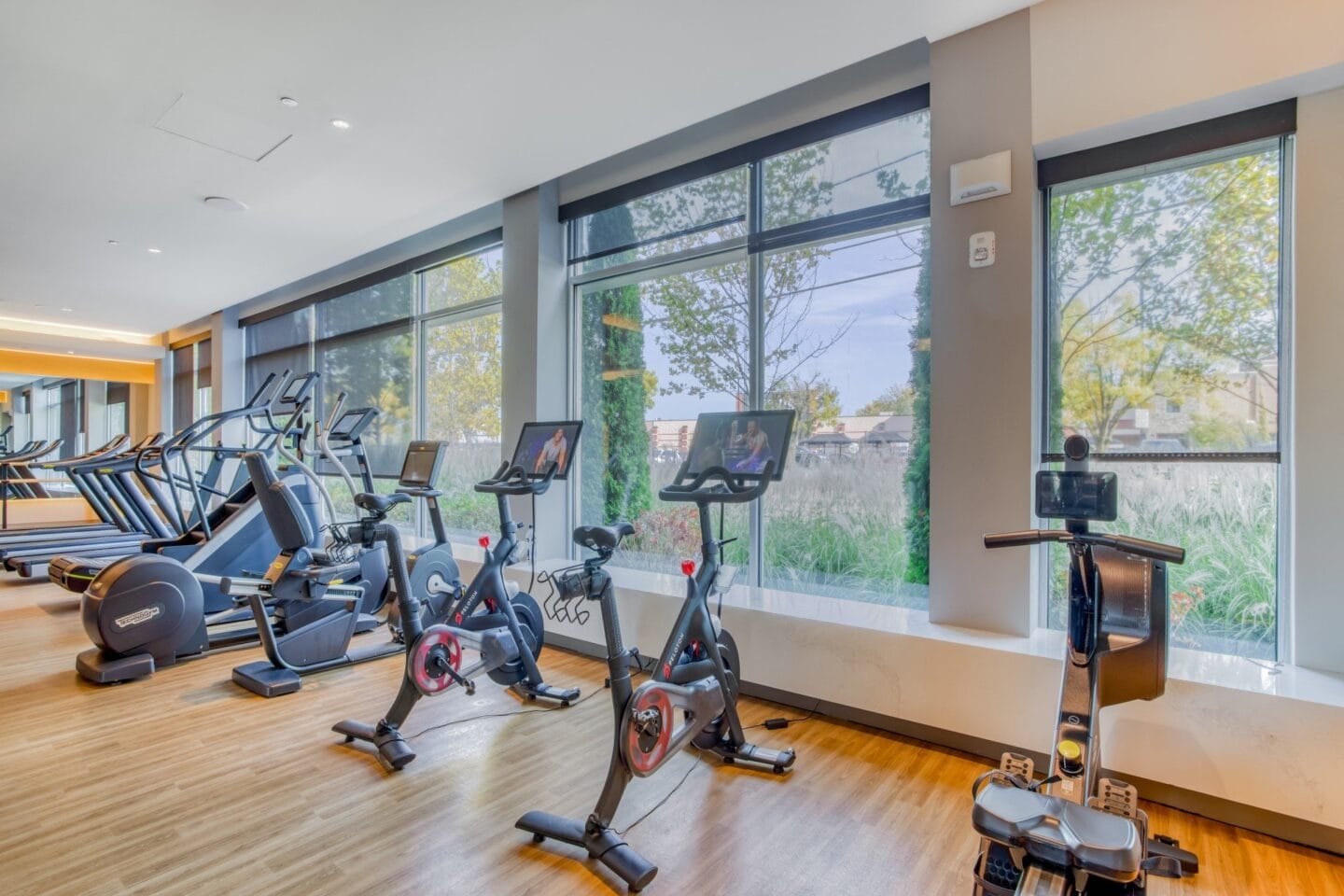 State of the art fitness center at Windsor Mystic River, Medford, MA