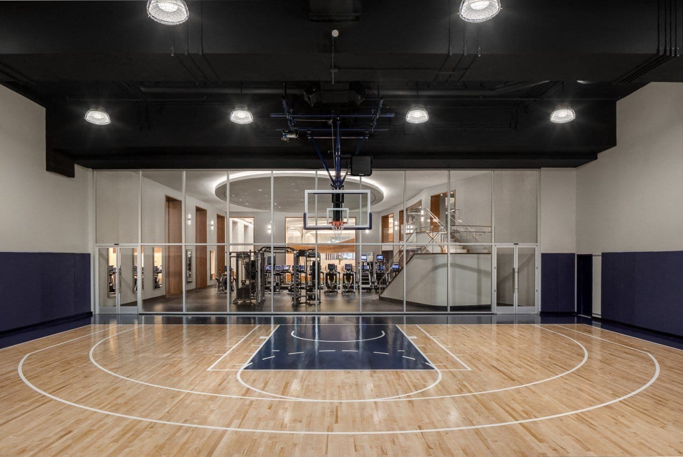 Indoor basketball court at Waterline Square, 675 West 59th New York, NY 10069