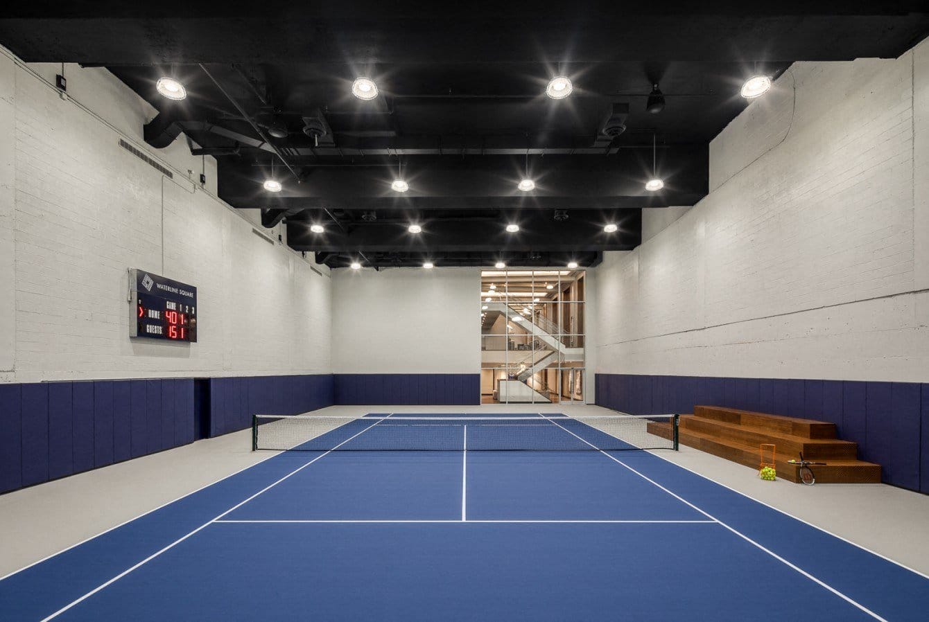 Indoor tennis court at Waterline Square, 675 West 59th New York, NY 10069