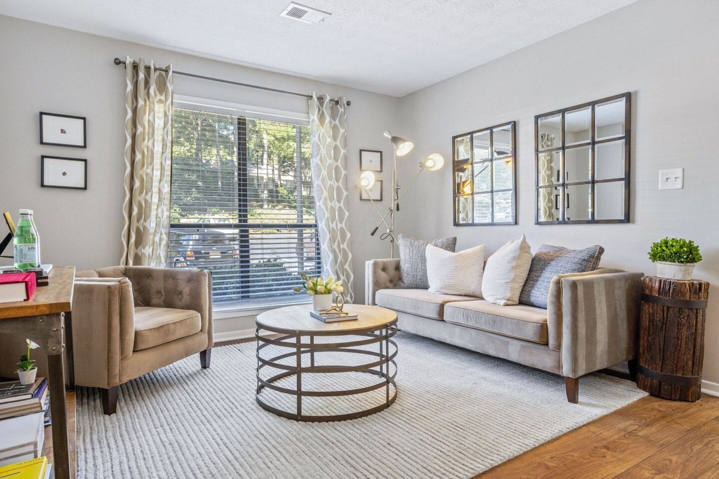 Living Room With Balcony View at Windsor Peachtree Corners, Peachtree Corners, 30092