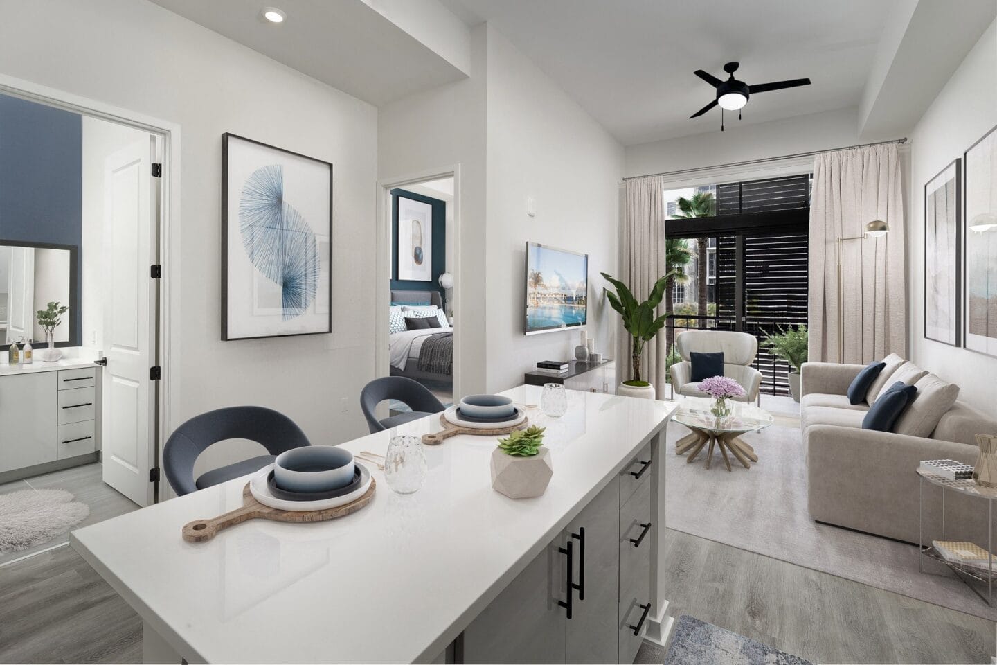 Kitchen With Living Area at Centrico by Windsor, Florida, 33166