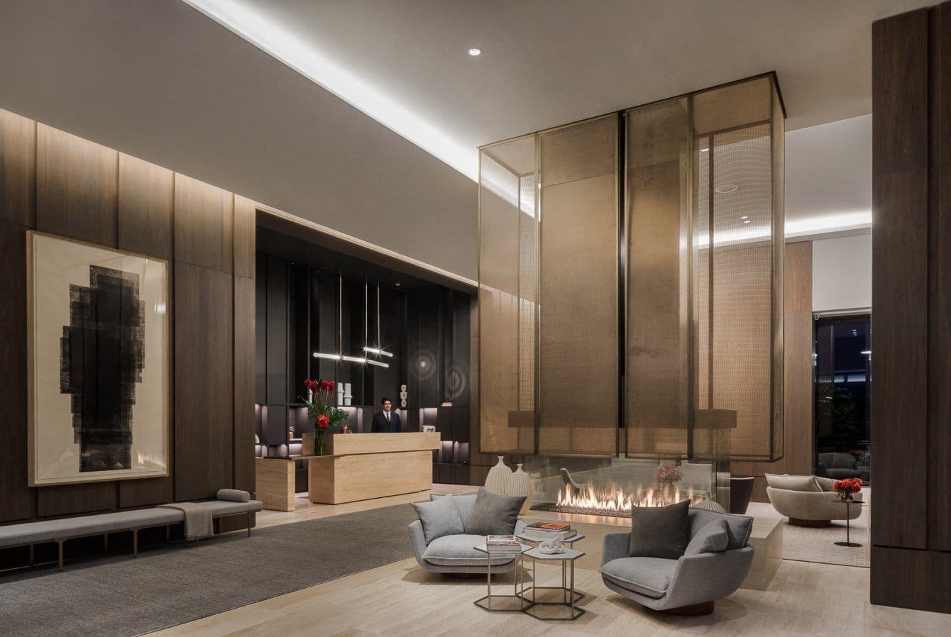 Lobby entrance and concierge at Waterline Square, 675 West 59th New York, NY 10069