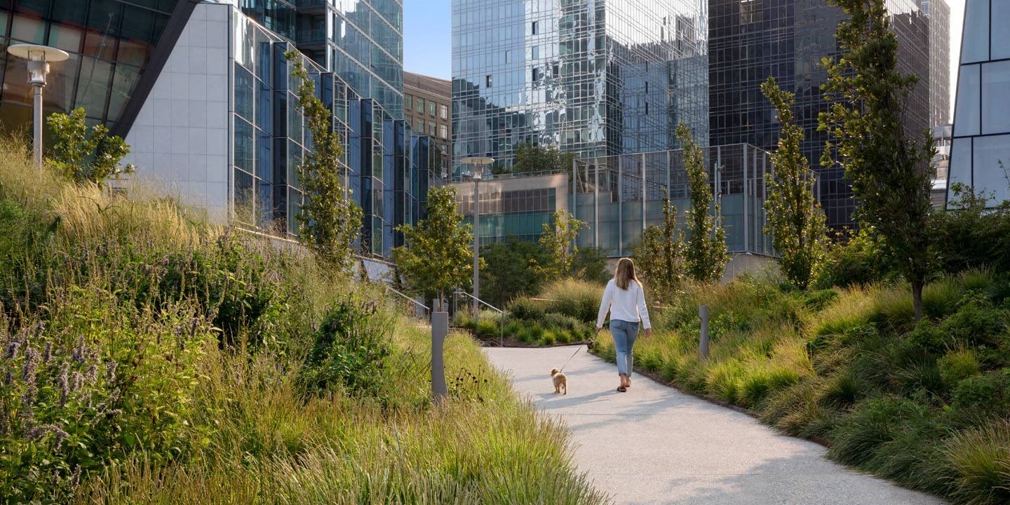 Walking path at Waterline Square Park, 675 West 59th New York, NY 10069