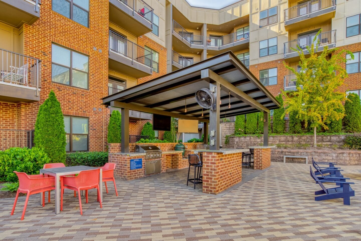 Grilling area at Stadium Walk By Windsor, Georgia