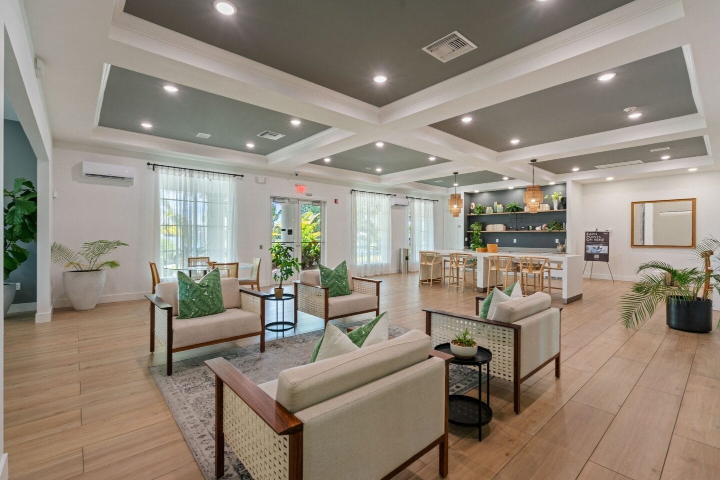 the preserve at ballantyne commons community room with couches and chairs