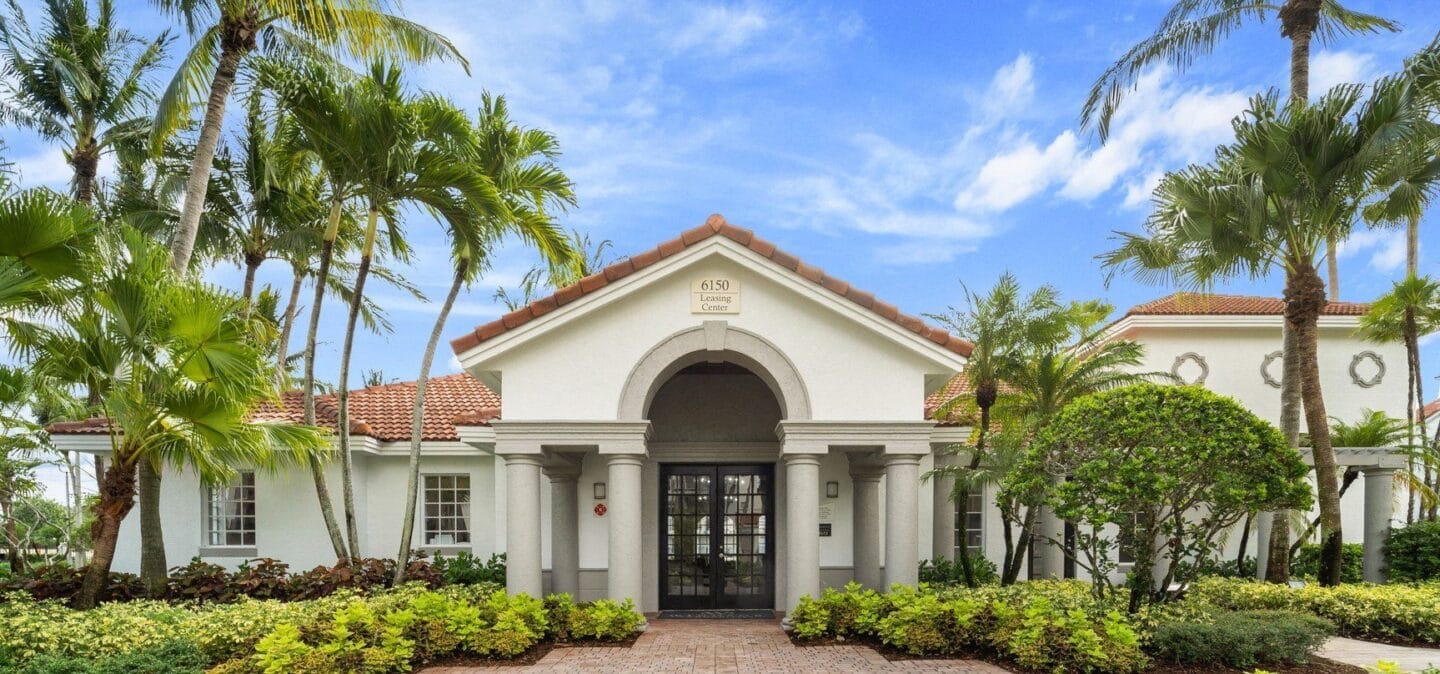 Building entrance at Windsor Coral Springs, Coral Springs, FL