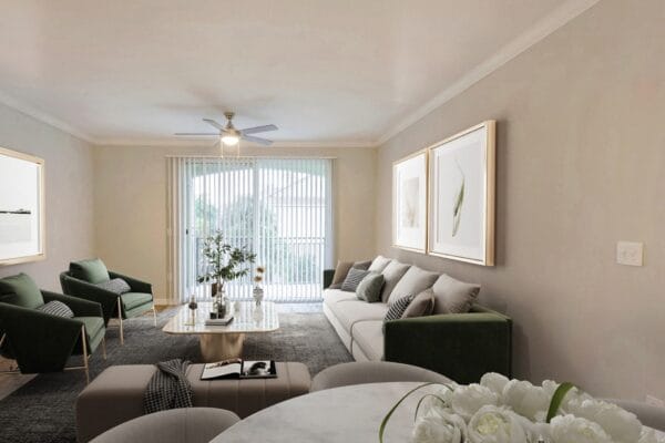 Modern Living Room at Windsor Coral Springs, Florida