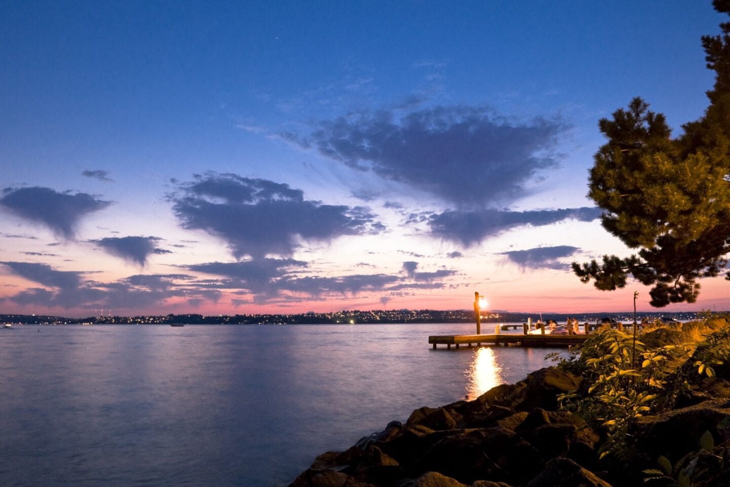 Lake During Sunset at Windsor Totem Lake, Kirkland, Washington