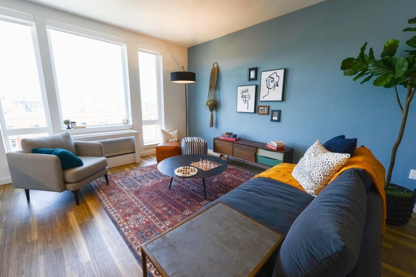 Modern Living Room at Windsor Buckman, Portland, Oregon