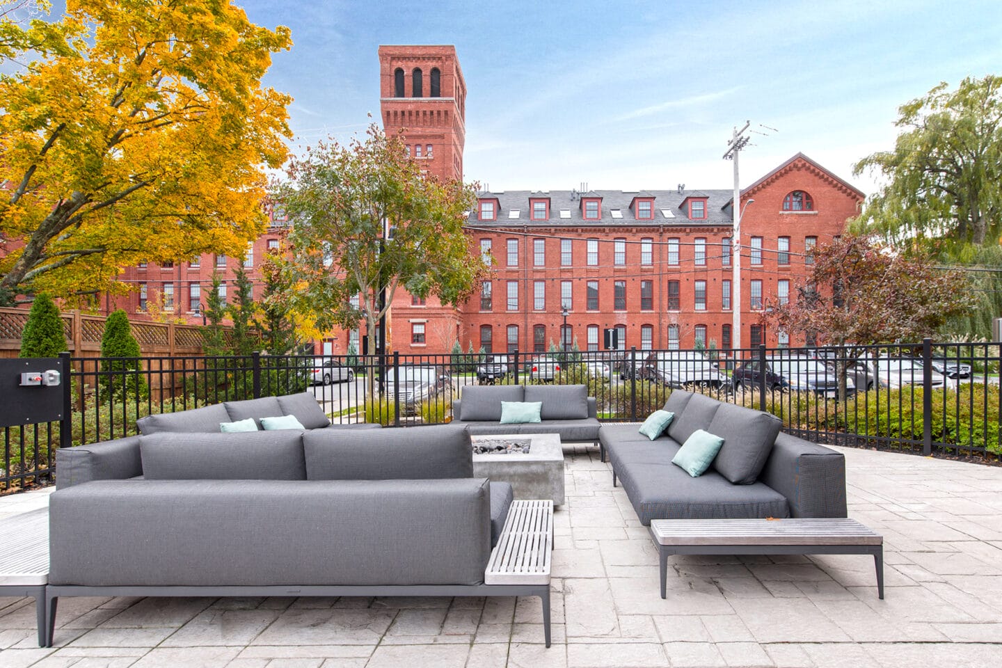 Outdoor Lounge at Windsor Radio Factory, Melrose, 02176