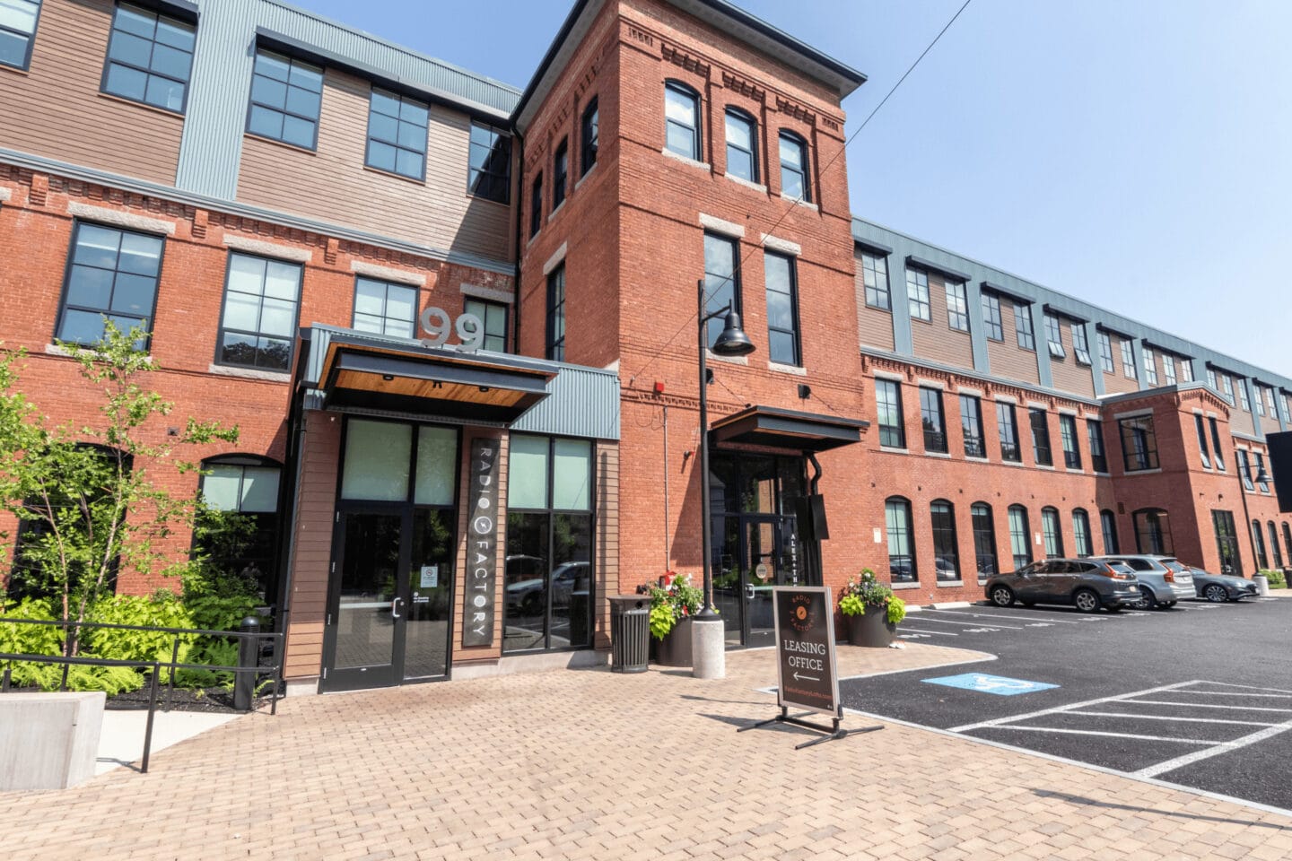 Front of building at Windsor Radio Factory, Melrose, MA