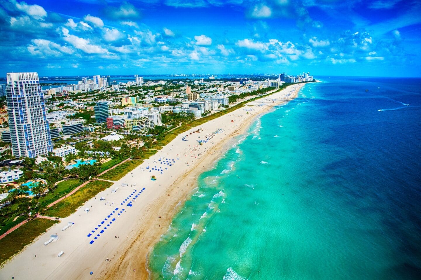 Aerial view of Miami Beach near Windsor Biscayne Shores in North Miami