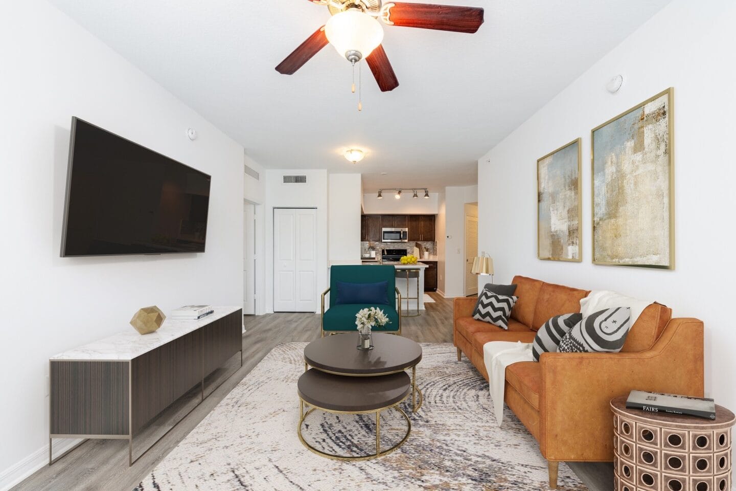 Living Room at Windsor Biscayne Shores  in North Miami