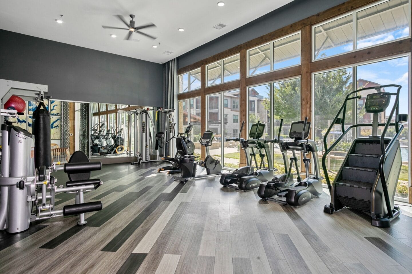 Fitness center at The Lakeyard District