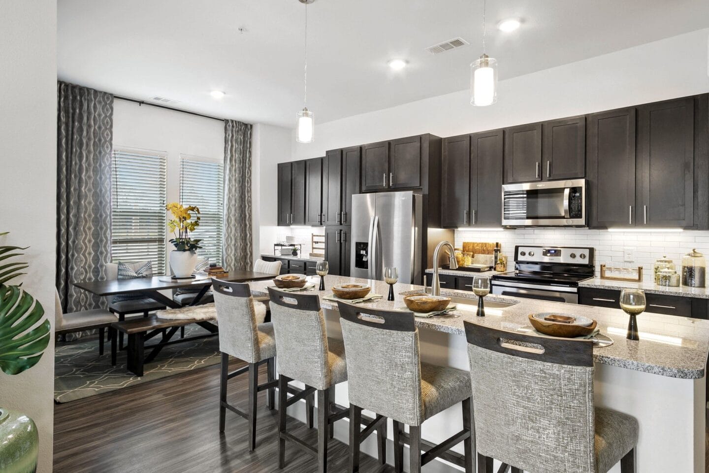 Kitchen with Dining Area at Windsor Lakeyard District in the Colony TX