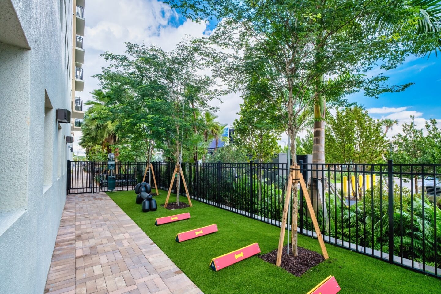 Outdoor Dog Park at Windsor Ludlam Trail in Miami, FL.