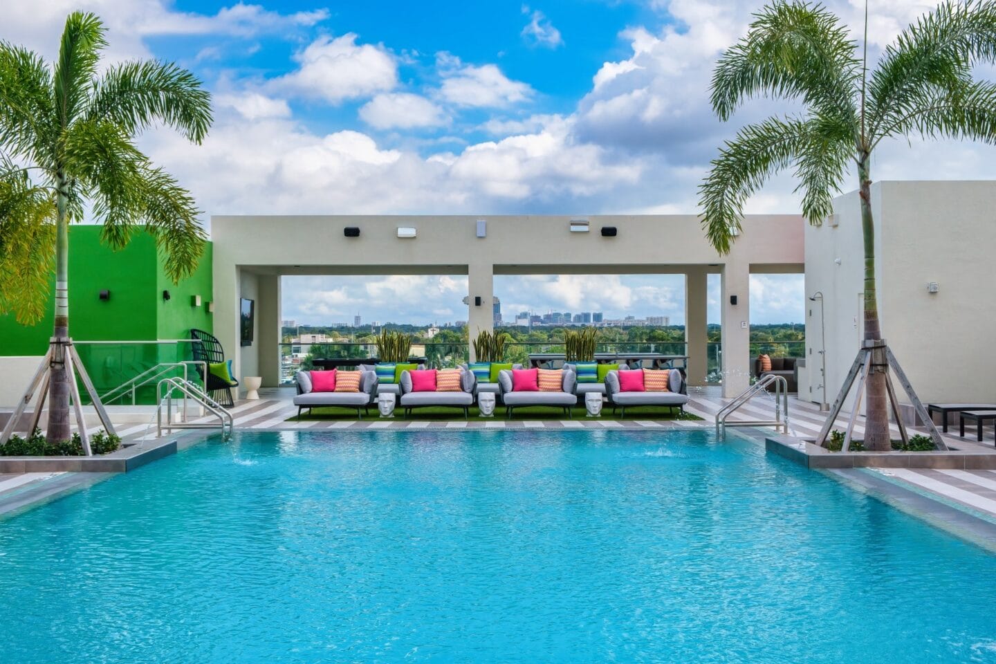 Swimming pool with a lounge area at Windsor Ludlam Trail in Miami, FL.