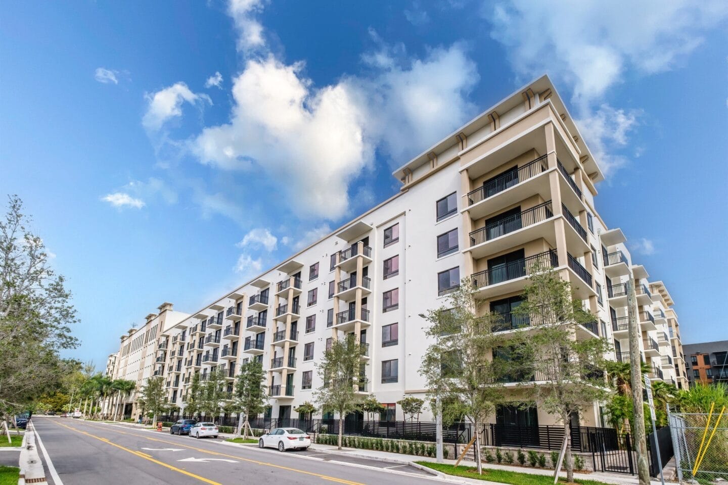 Apartment building exterior at Windsor Ludlam Trail in Miami, FL.