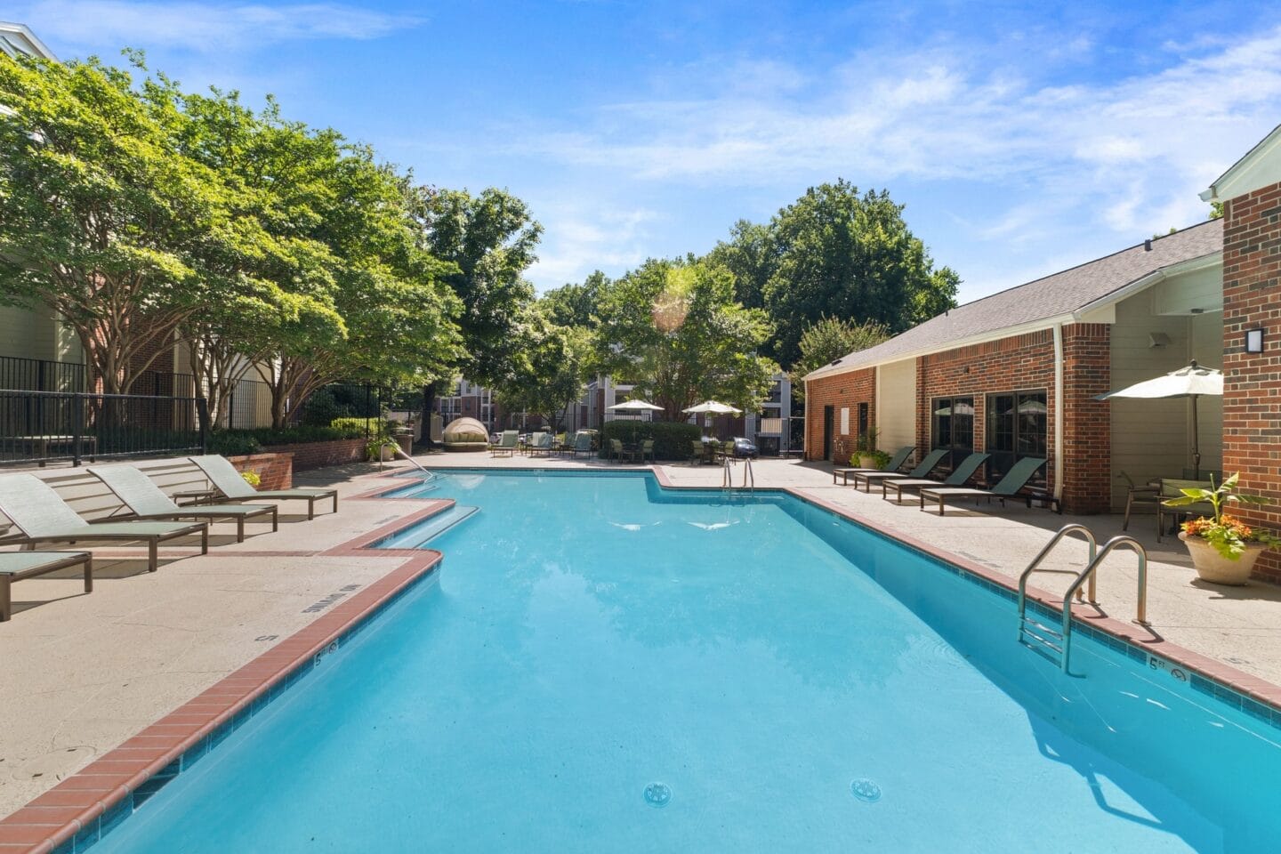 the swimming pool at our apartments